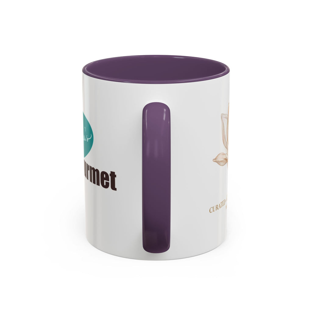Accent Coffee Mug — "Curated. Crafted. Cultured." Ceramic Mug (11/15oz)