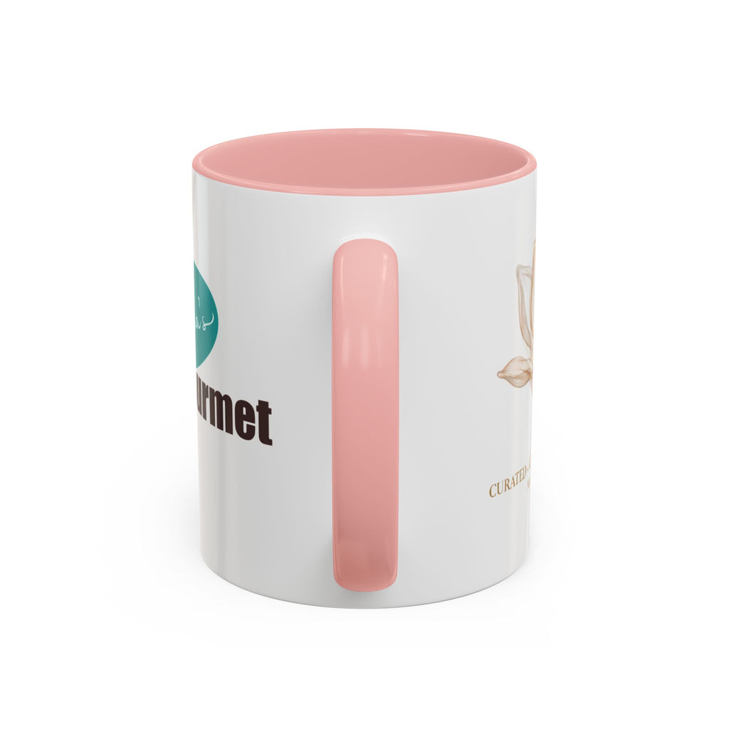 Accent Coffee Mug — "Curated. Crafted. Cultured." Ceramic Mug (11/15oz)