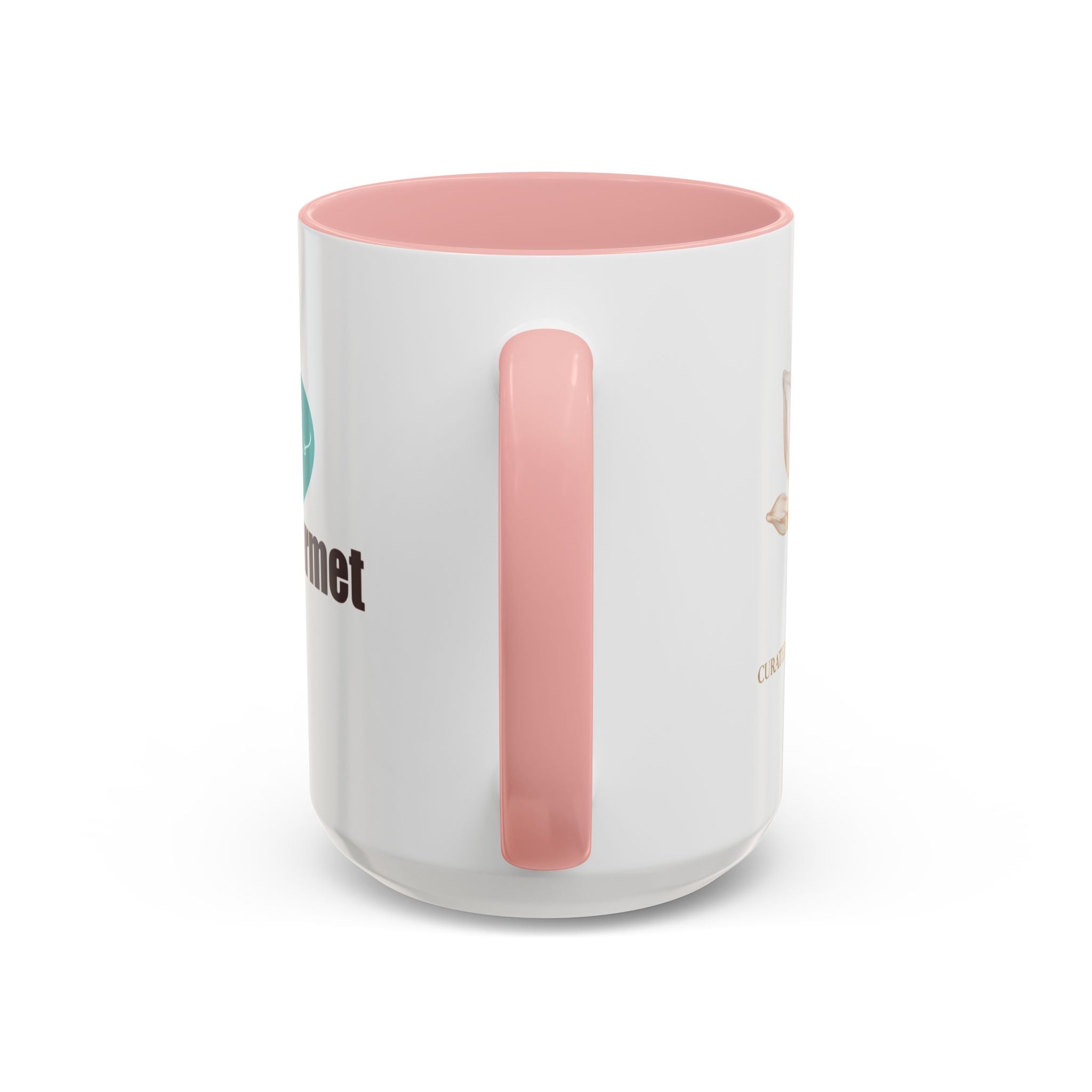 Accent Coffee Mug — "Curated. Crafted. Cultured." Ceramic Mug (11/15oz)