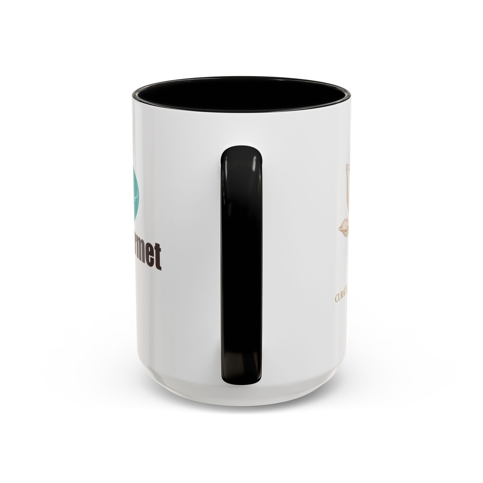 Accent Coffee Mug — "Curated. Crafted. Cultured." Ceramic Mug (11/15oz)