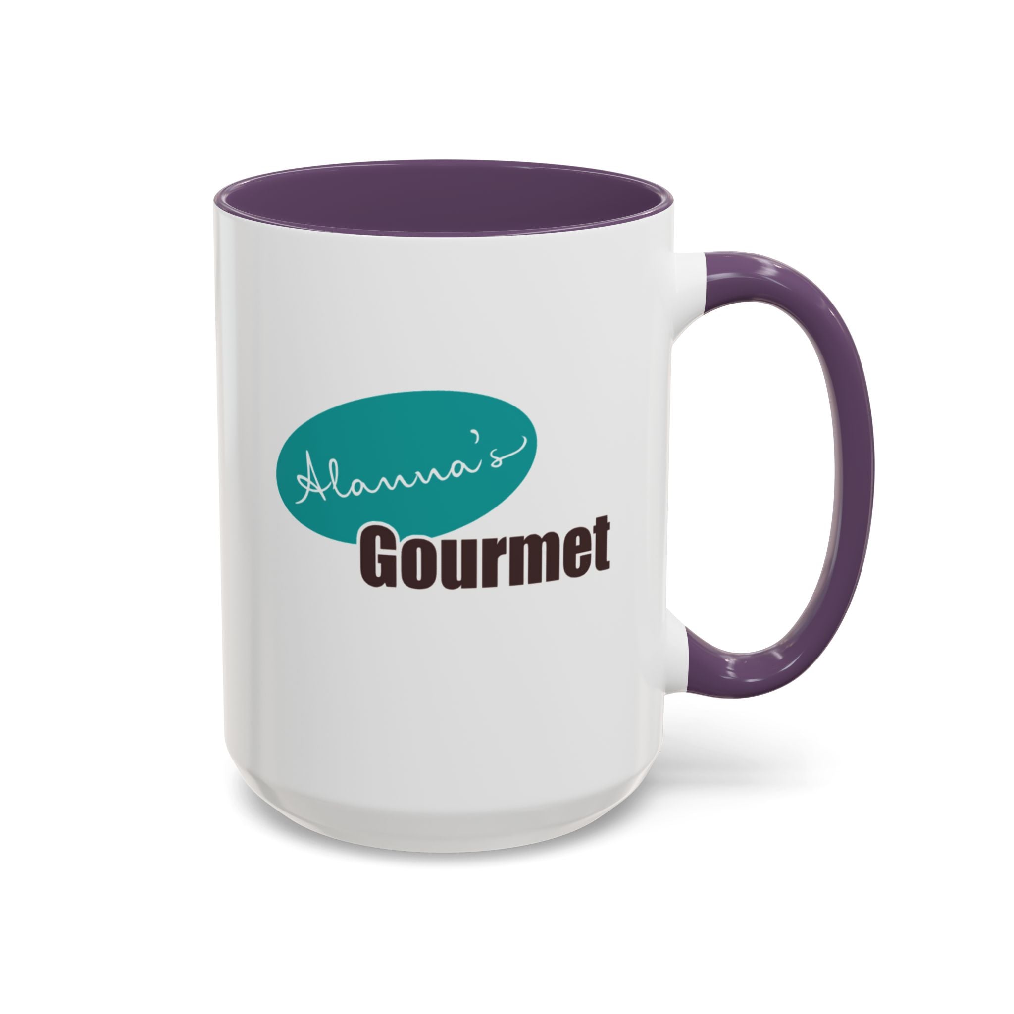 Accent Coffee Mug — "Curated. Crafted. Cultured." Ceramic Mug (11/15oz)