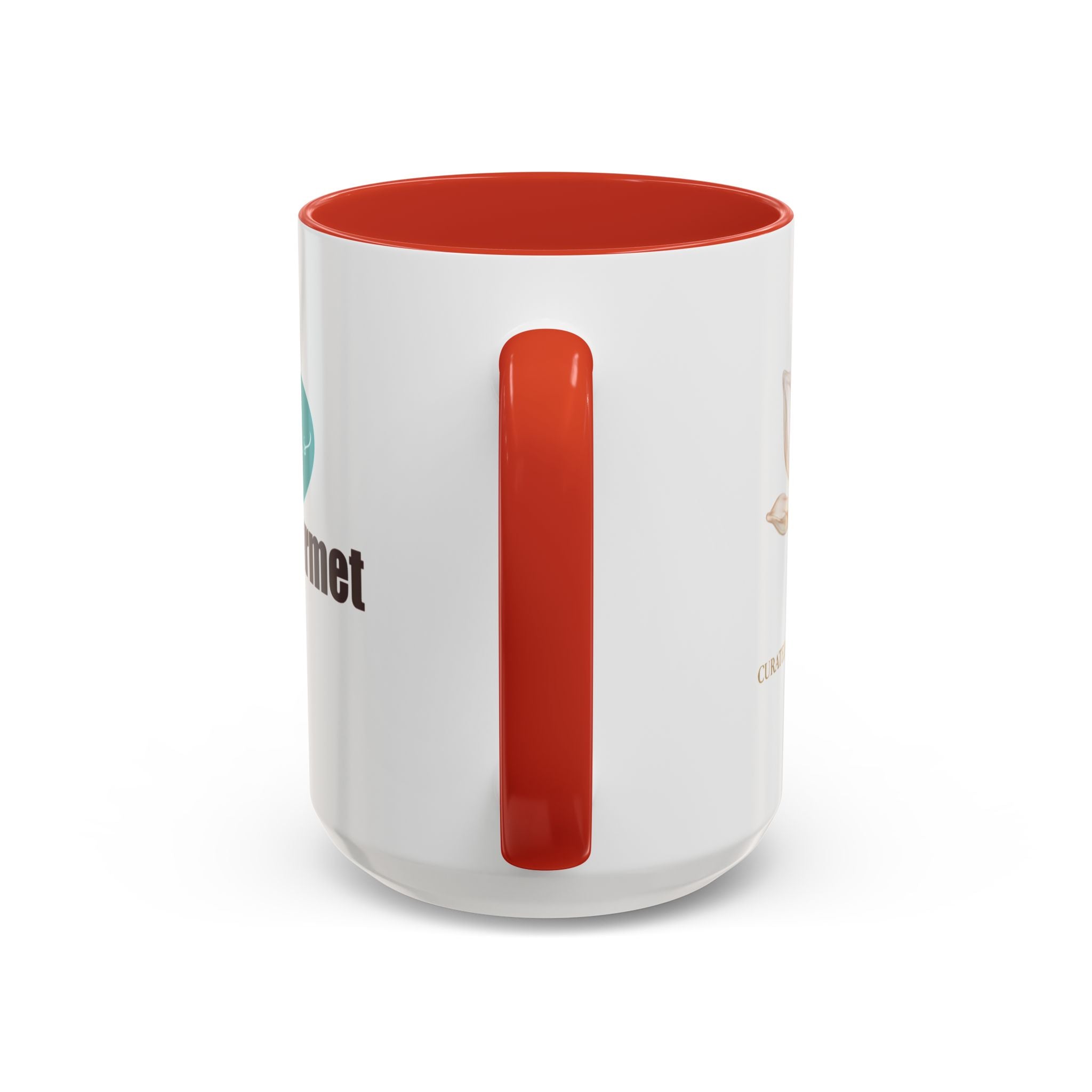 Accent Coffee Mug — "Curated. Crafted. Cultured." Ceramic Mug (11/15oz)