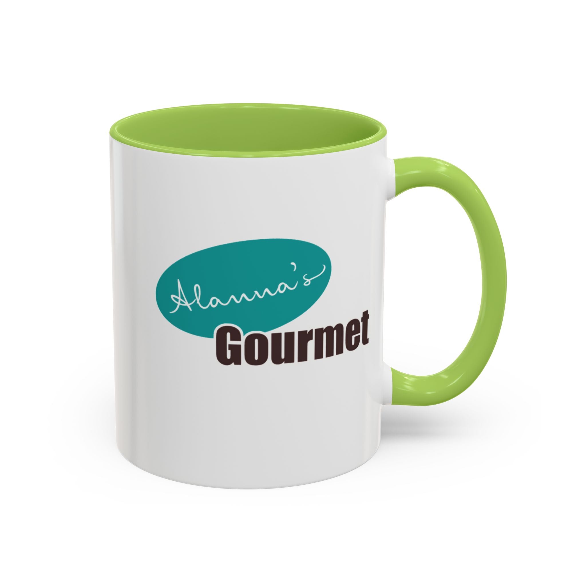 Accent Coffee Mug — "Curated. Crafted. Cultured." Ceramic Mug (11/15oz)
