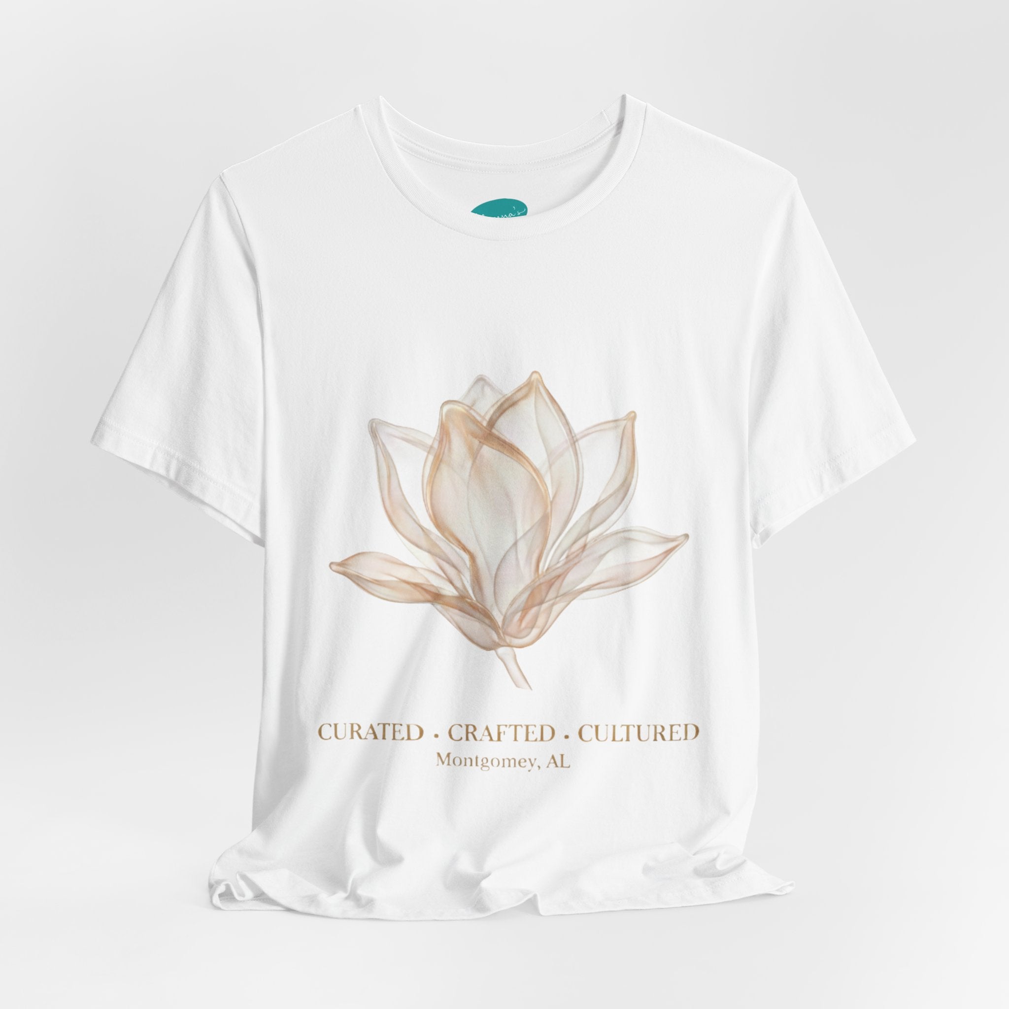 Curated Magnolia Unisex Jersey Tee - Crafted Culture Design