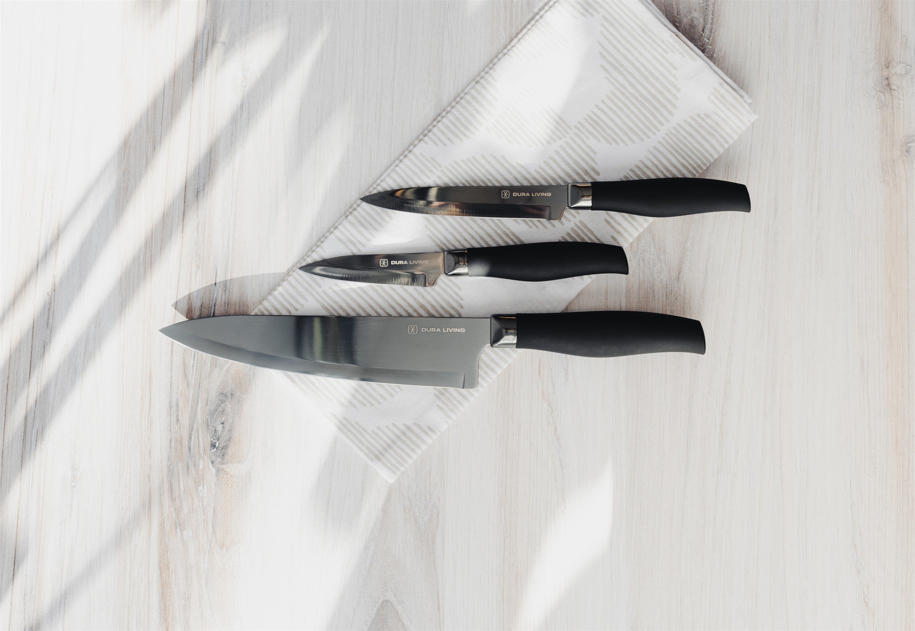 Titan 3-Piece Kitchen Knife Set - Black