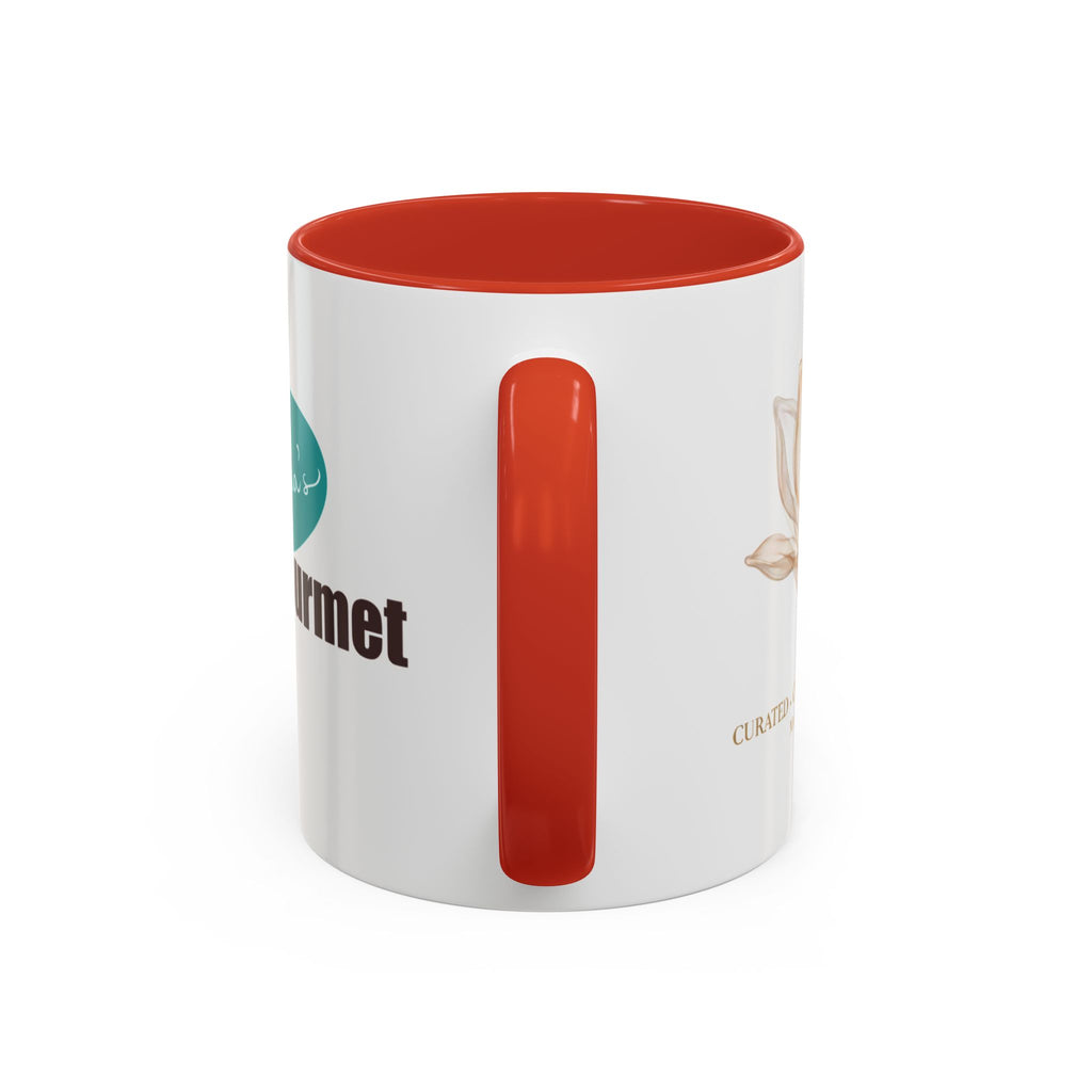 Accent Coffee Mug — "Curated. Crafted. Cultured." Ceramic Mug (11/15oz)
