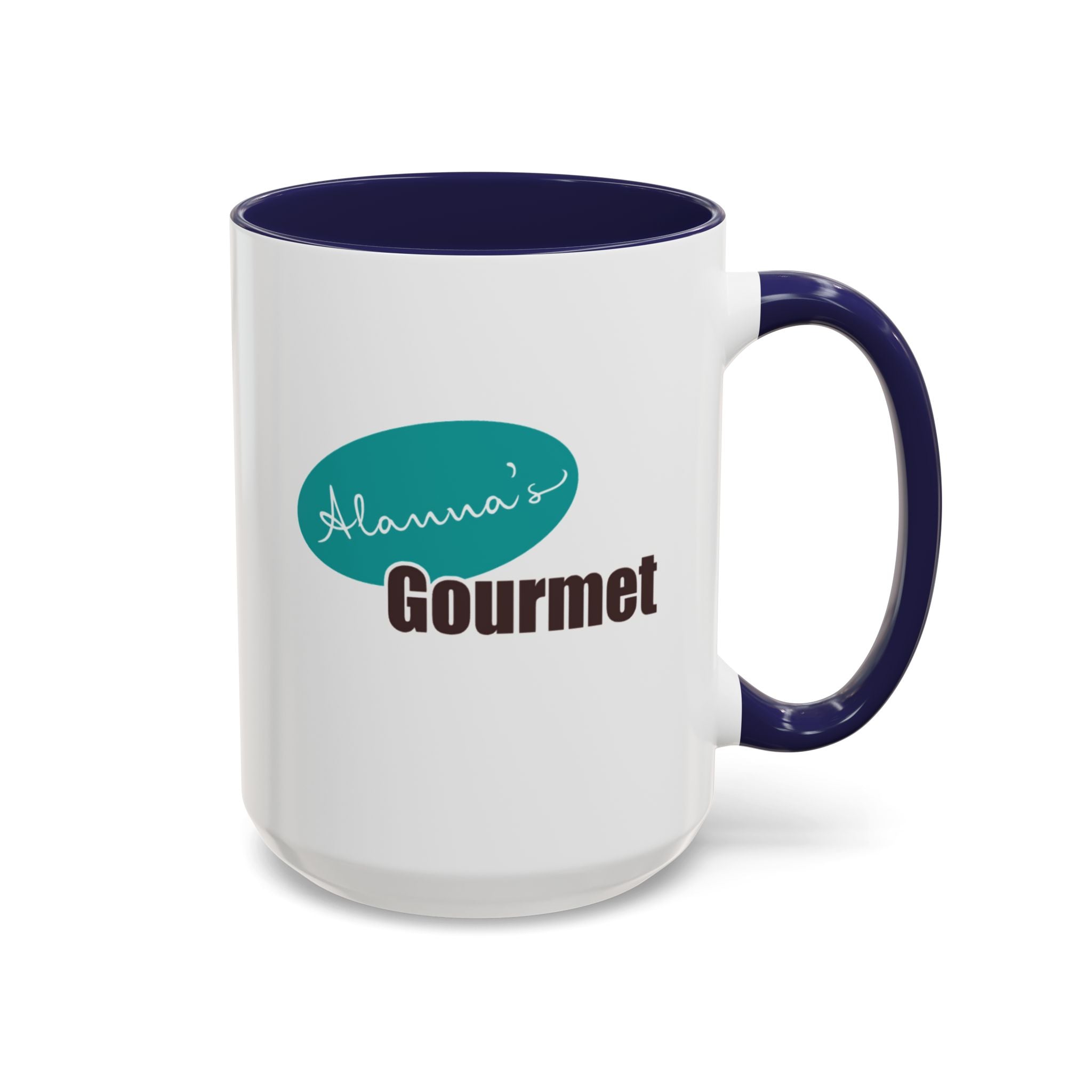 Accent Coffee Mug — "Curated. Crafted. Cultured." Ceramic Mug (11/15oz)