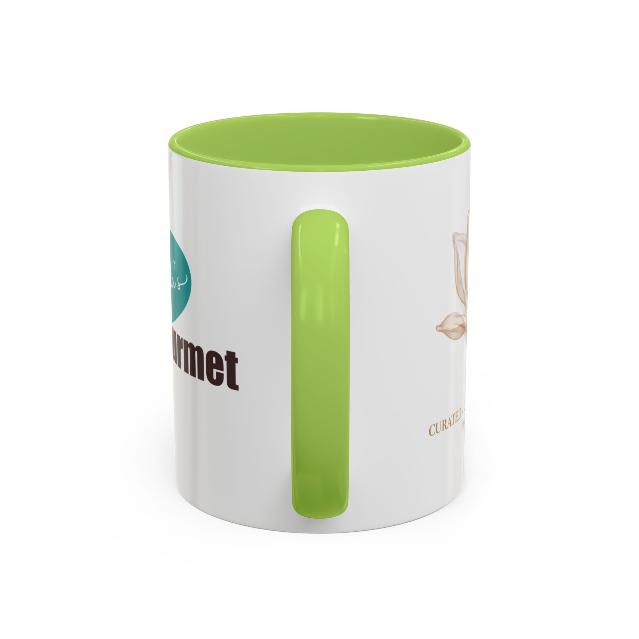 Accent Coffee Mug — "Curated. Crafted. Cultured." Ceramic Mug (11/15oz)