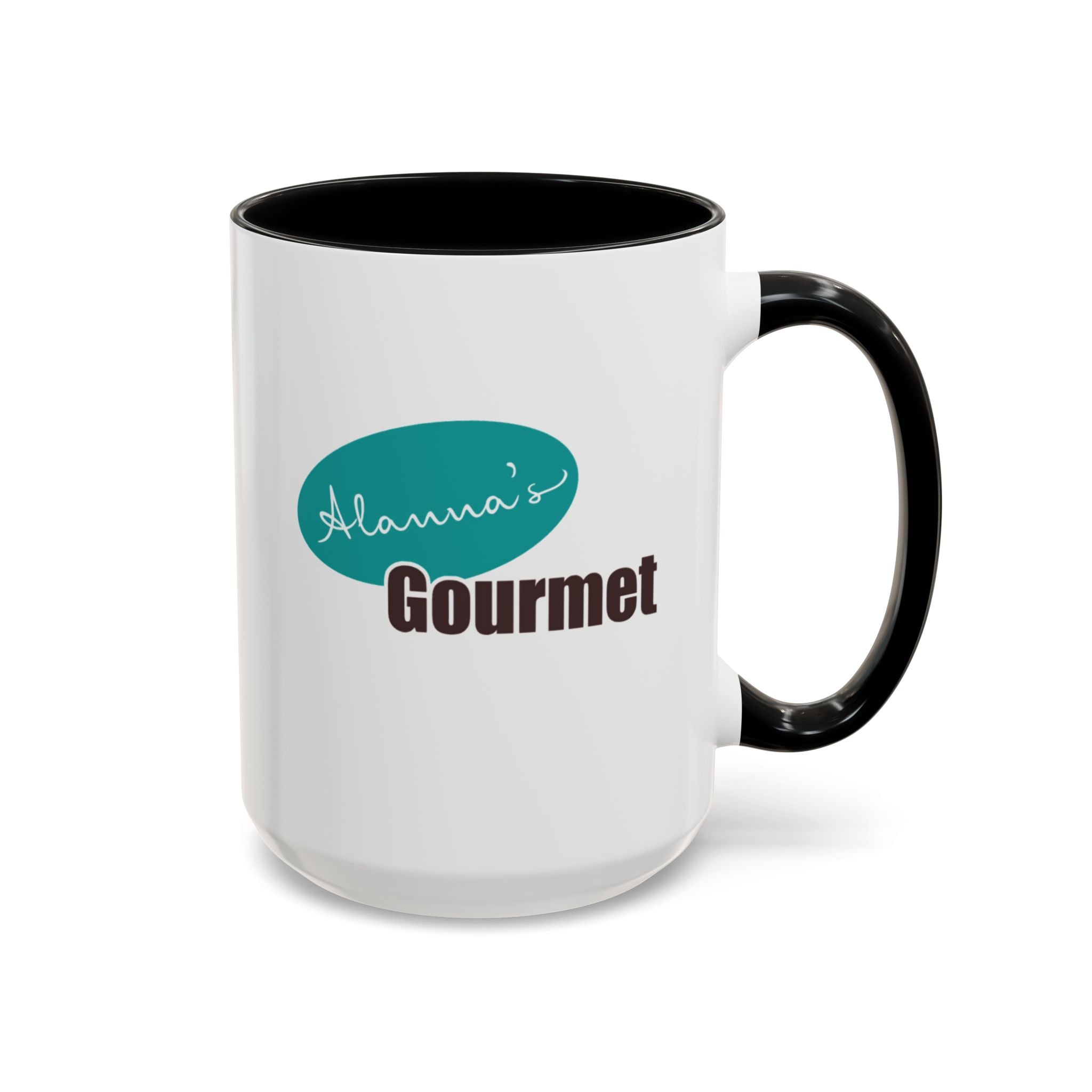 Accent Coffee Mug — "Curated. Crafted. Cultured." Ceramic Mug (11/15oz)