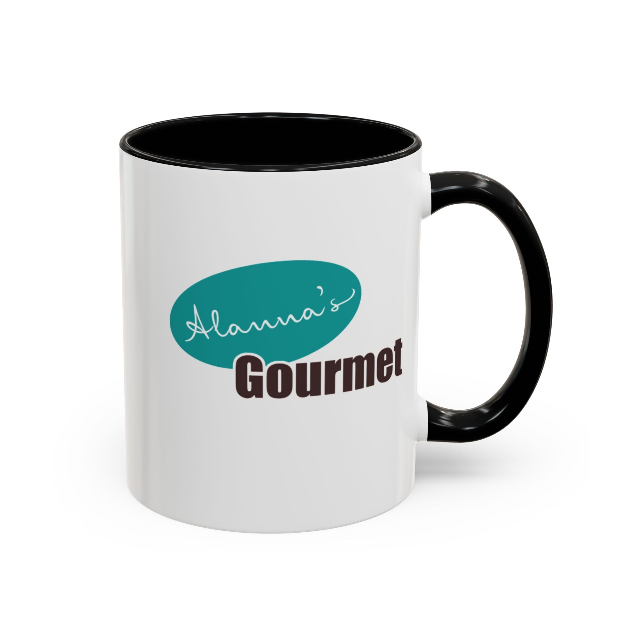 Accent Coffee Mug — "Curated. Crafted. Cultured." Ceramic Mug (11/15oz)