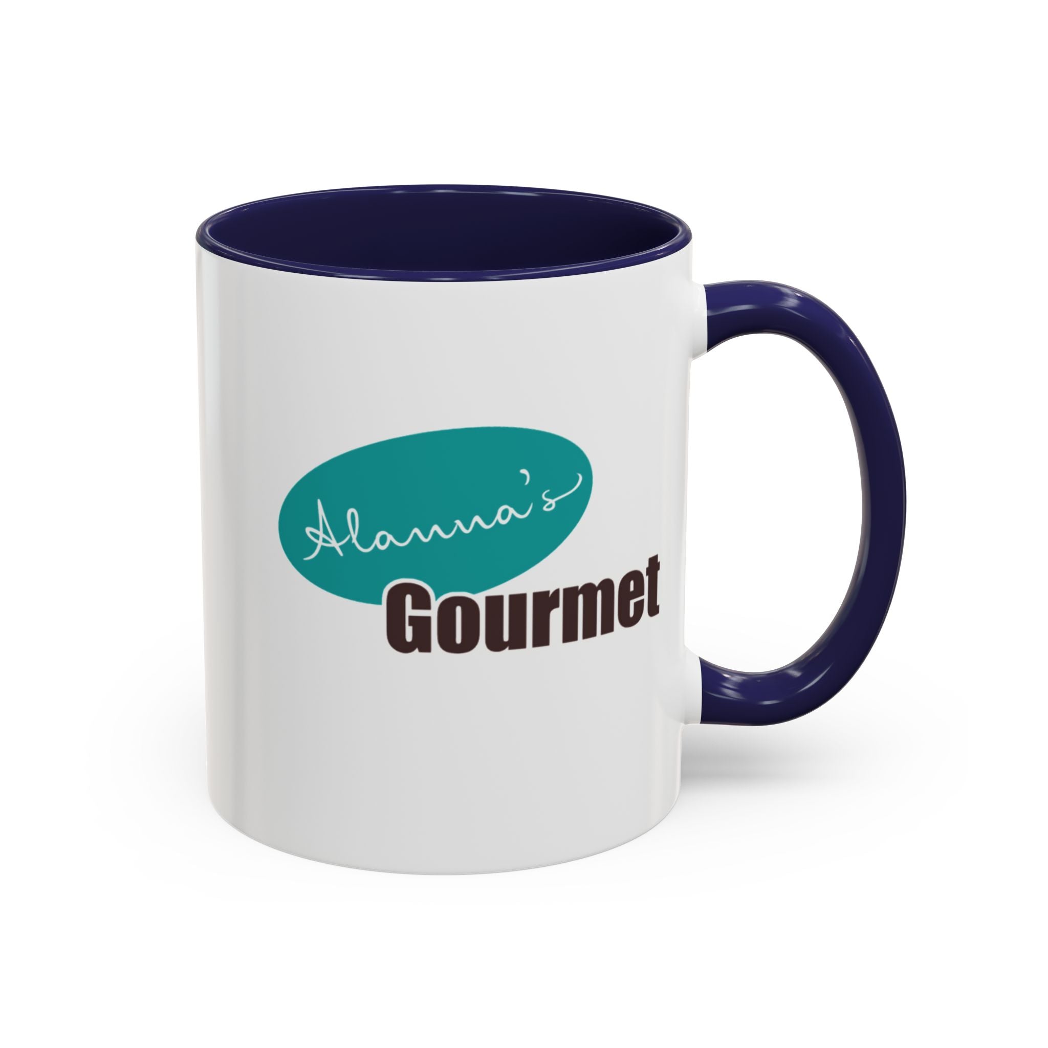 Accent Coffee Mug — "Curated. Crafted. Cultured." Ceramic Mug (11/15oz)