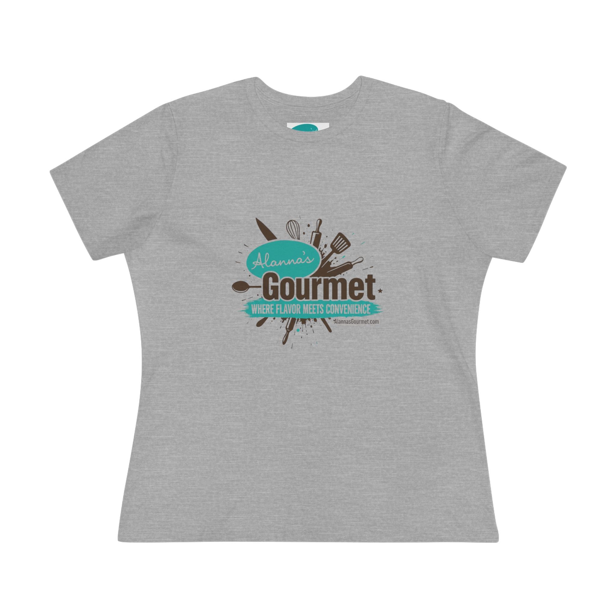 Gourmet Chef Logo Tee – “Alanna’s Gourmet: Where Flavor Meets Convenience” Cotton Shirt