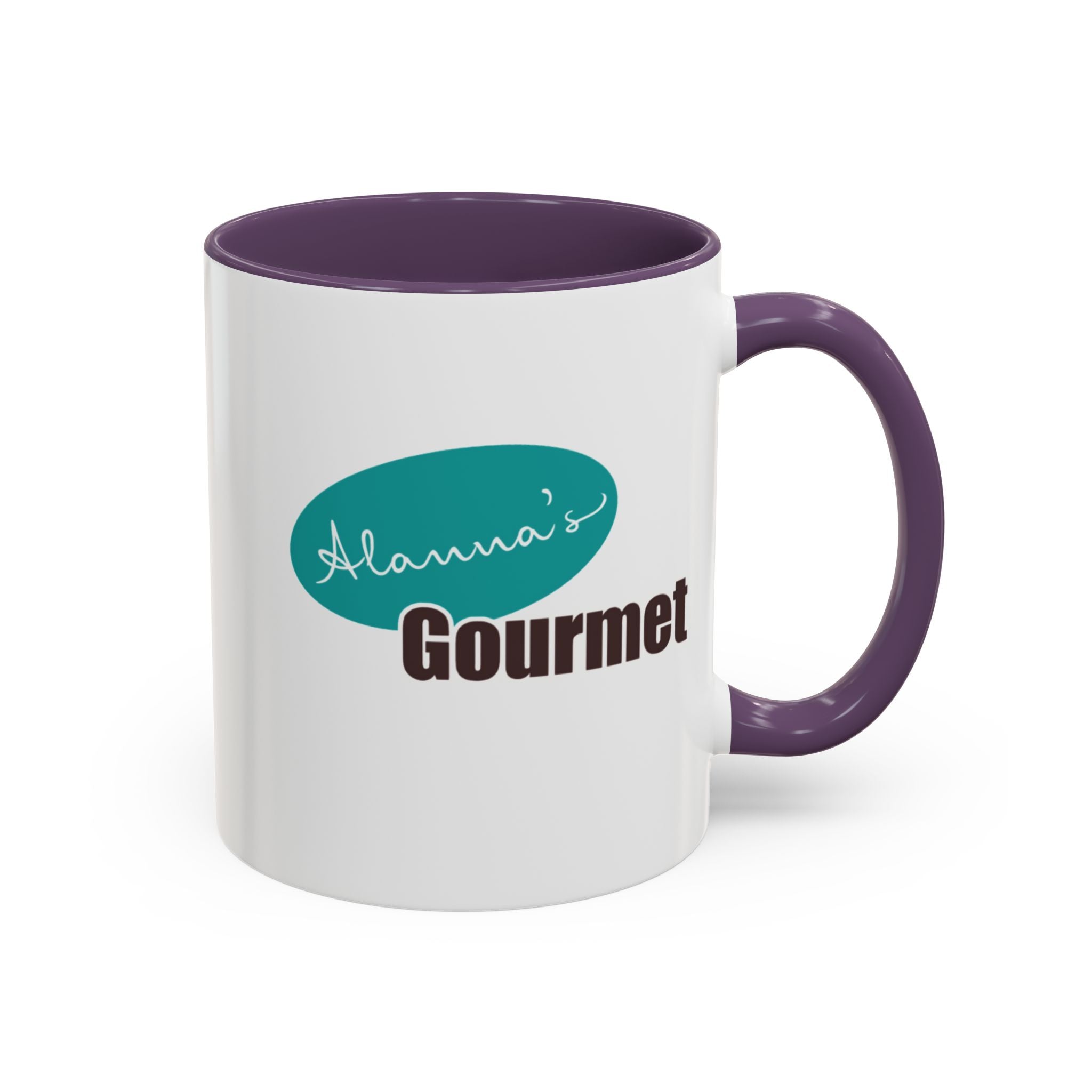 Accent Coffee Mug — "Curated. Crafted. Cultured." Ceramic Mug (11/15oz)